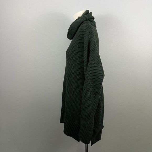 NWT SANCTUARY Olive Green Waffle Turtle Neck Sweater (M) - Picture 3 of 8